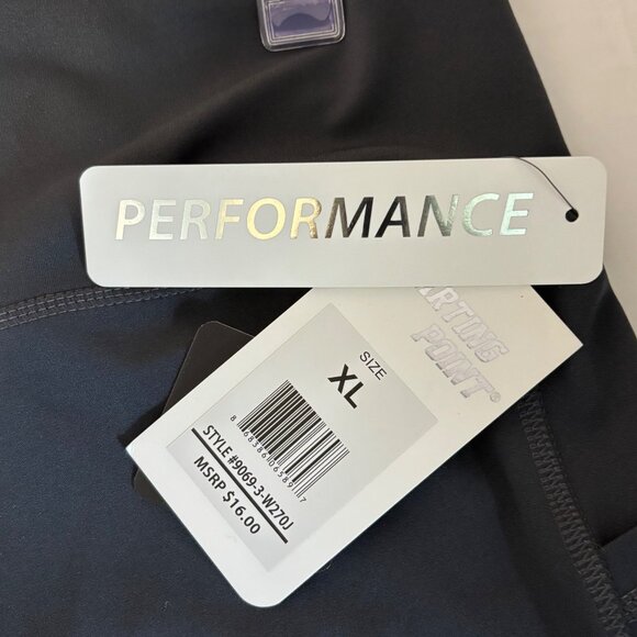 Starting Point Womens Tummy Control Performance Shorts XL Gray With Pockets - Picture 4 of 13